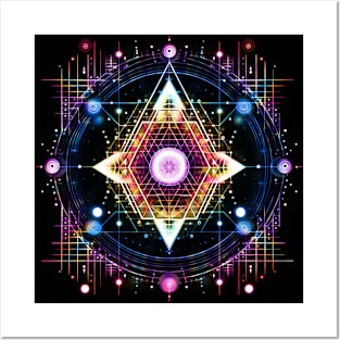 Sacred Geometry Colorful Meditation Posters and Art